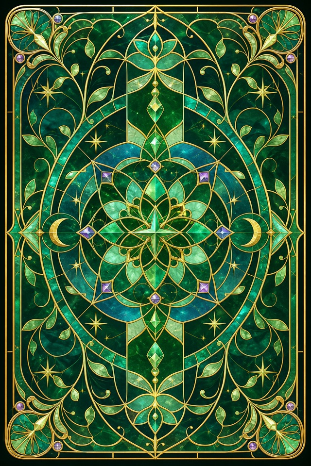 翡翠花窗牌背预览